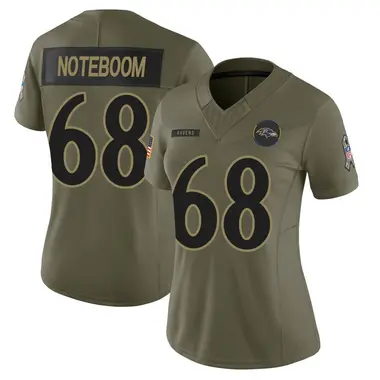 Joseph Noteboom Women's Limited Olive Baltimore Ravens 2025 Salute to Service Jersey