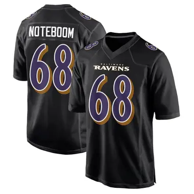 Joseph Noteboom Youth Game Black Baltimore Ravens Carbon Fashion Jersey