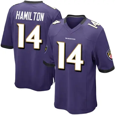 Kyle Hamilton Men's Game Purple Baltimore Ravens Team Color Jersey