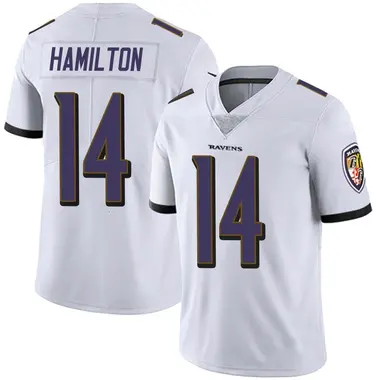 Kyle Hamilton Men's Limited White Baltimore Ravens Vapor Untouchable Jersey