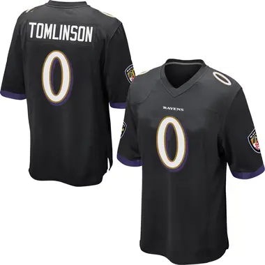 Laken Tomlinson Men's Game Black Baltimore Ravens Jersey