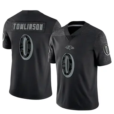 Laken Tomlinson Men's Limited Black Baltimore Ravens Reflective Jersey