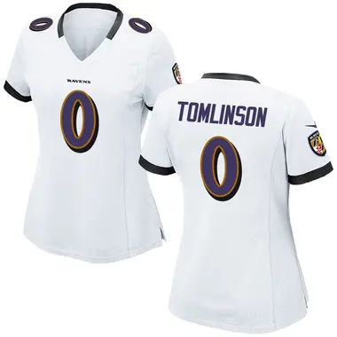 Laken Tomlinson Women's Game White Baltimore Ravens Jersey