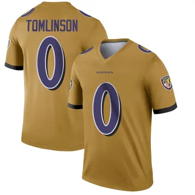Laken Tomlinson Youth Legend Gold Baltimore Ravens Inverted Jersey