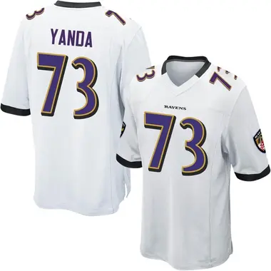 Marshal Yanda Men's Game White Baltimore Ravens Jersey