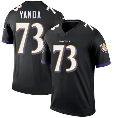 Marshal Yanda Men's Legend Black Baltimore Ravens Jersey