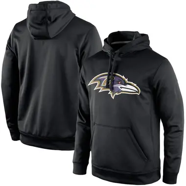 Men's Black Baltimore Ravens Circuit Logo Essential Performance Pullover Hoodie
