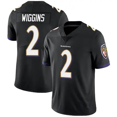 Nate Wiggins Youth Limited Black Baltimore Ravens Alternate Vapor Untouchable Jersey