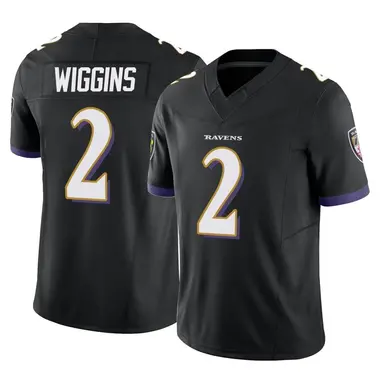 Nate Wiggins Youth Limited Black Baltimore Ravens Vapor F.U.S.E. Jersey