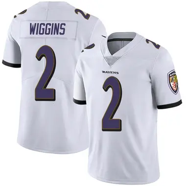 Nate Wiggins Youth Limited White Baltimore Ravens Vapor Untouchable Jersey