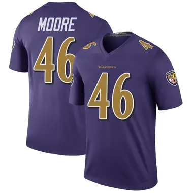 Nick Moore Men's Legend Purple Baltimore Ravens Color Rush Jersey