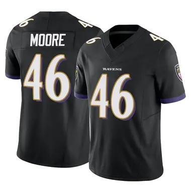 Nick Moore Men's Limited Black Baltimore Ravens Vapor F.U.S.E. Jersey