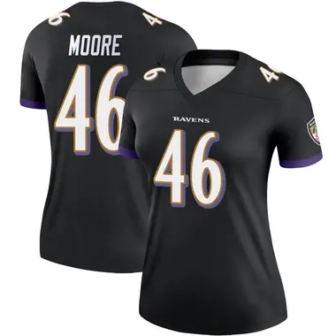 Nick Moore Women's Legend Black Baltimore Ravens Jersey