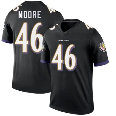 Nick Moore Youth Legend Black Baltimore Ravens Jersey