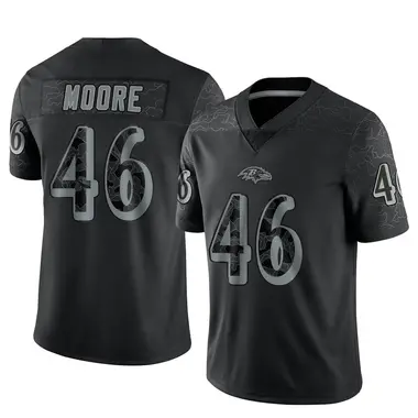 Nick Moore Youth Limited Black Baltimore Ravens Reflective Jersey