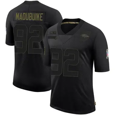 Nnamdi Madubuike Men's Limited Black Baltimore Ravens 2020 Salute To Service Jersey