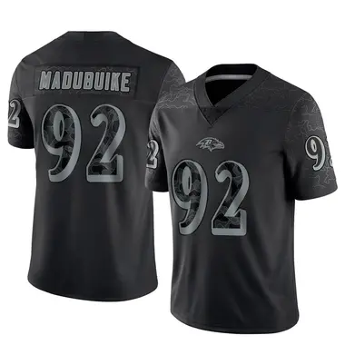 Nnamdi Madubuike Men's Limited Black Baltimore Ravens Reflective Jersey