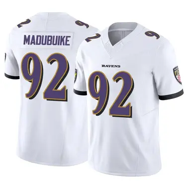 Nnamdi Madubuike Men's Limited White Baltimore Ravens Vapor F.U.S.E. Jersey