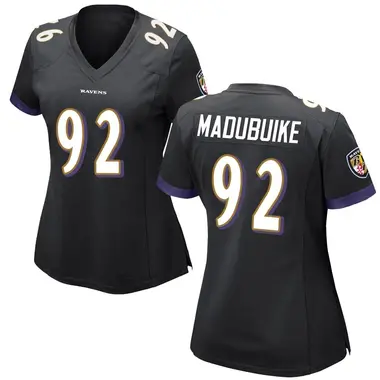 Nnamdi Madubuike Women's Game Black Baltimore Ravens Jersey