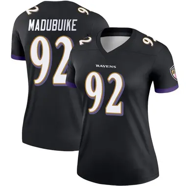 Nnamdi Madubuike Women's Legend Black Baltimore Ravens Jersey