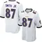 Octavian Smith Jr. Men's Game White Baltimore Ravens Jersey
