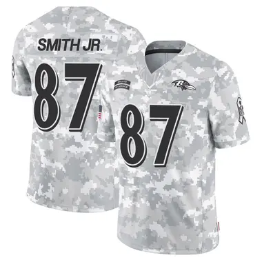 Octavian Smith Jr. Men's Limited Arctic Camo Baltimore Ravens 2024 Salute to Service Jersey