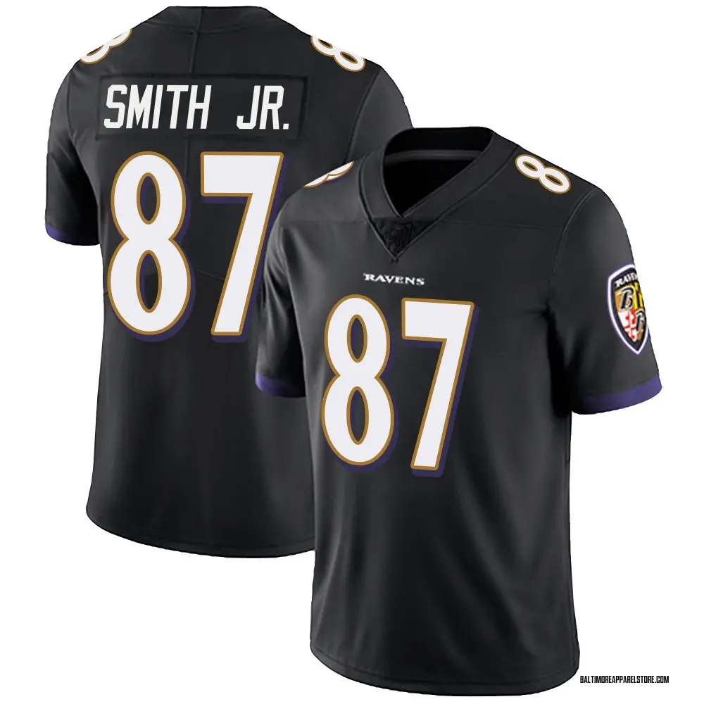 Octavian Smith Jr. Men's Limited Black Baltimore Ravens Alternate Vapor Untouchable Jersey