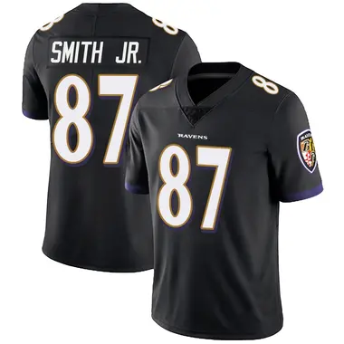 Octavian Smith Jr. Men's Limited Black Baltimore Ravens Alternate Vapor Untouchable Jersey