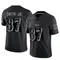 Octavian Smith Jr. Men's Limited Black Baltimore Ravens Reflective Jersey