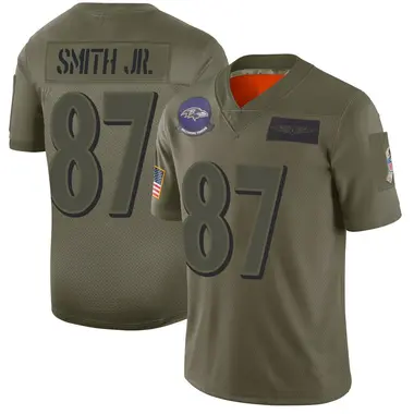 Octavian Smith Jr. Men's Limited Camo Baltimore Ravens 2019 Salute to Service Jersey