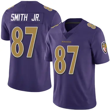 Octavian Smith Jr. Men's Limited Purple Baltimore Ravens Team Color Vapor Untouchable Jersey