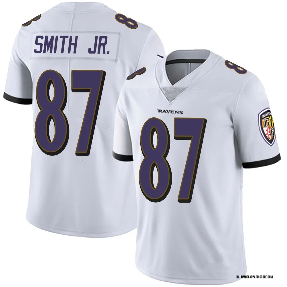 Octavian Smith Jr. Men's Limited White Baltimore Ravens Vapor Untouchable Jersey