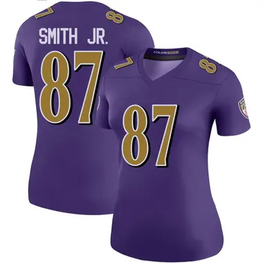 Octavian Smith Jr. Women's Legend Purple Baltimore Ravens Color Rush Jersey