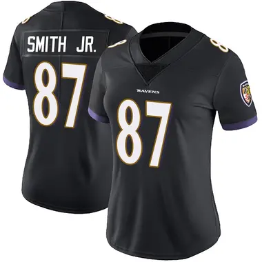 Octavian Smith Jr. Women's Limited Black Baltimore Ravens Alternate Vapor Untouchable Jersey