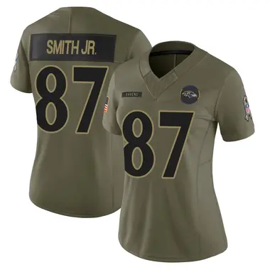 Octavian Smith Jr. Women's Limited Olive Baltimore Ravens 2025 Salute to Service Jersey