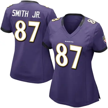 Octavian Smith Jr. Women's Limited Purple Baltimore Ravens Team Color Vapor Untouchable Jersey