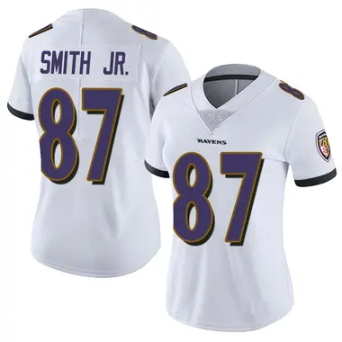 Octavian Smith Jr. Women's Limited White Baltimore Ravens Vapor Untouchable Jersey