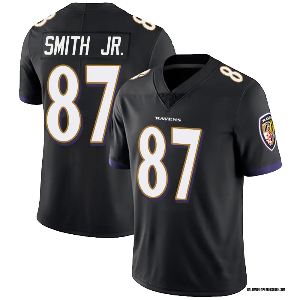 Octavian Smith Jr. Youth Limited Black Baltimore Ravens Alternate Vapor Untouchable Jersey