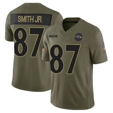 Octavian Smith Jr. Youth Limited Olive Baltimore Ravens 2025 Salute to Service Jersey