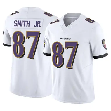 Octavian Smith Jr. Youth Limited White Baltimore Ravens Vapor F.U.S.E. Jersey