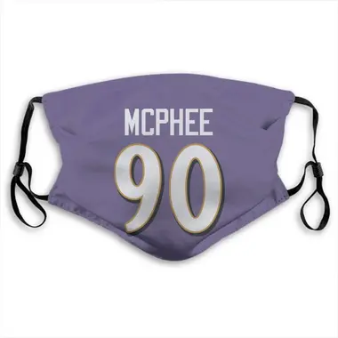 Pernell McPhee Name & Number Purple Baltimore Ravens Face Mask