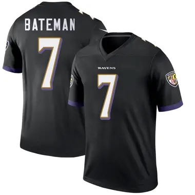 Rashod Bateman Men's Legend Black Baltimore Ravens Jersey