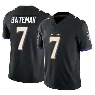 Rashod Bateman Men's Limited Black Baltimore Ravens Vapor F.U.S.E. Jersey