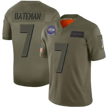 Rashod Bateman Men's Limited Camo Baltimore Ravens 2019 Salute to Service Jersey