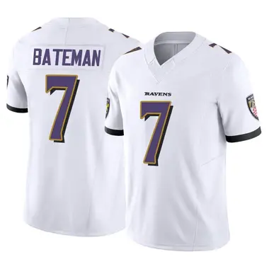 Rashod Bateman Men's Limited White Baltimore Ravens Vapor F.U.S.E. Jersey