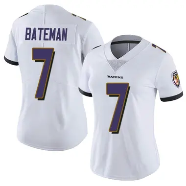 Rashod Bateman Women's Limited White Baltimore Ravens Vapor Untouchable Jersey