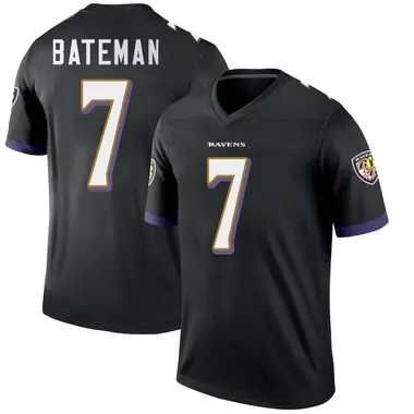 Rashod Bateman Youth Legend Black Baltimore Ravens Jersey