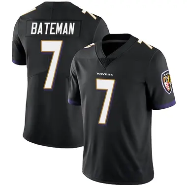 Rashod Bateman Youth Limited Black Baltimore Ravens Alternate Vapor Untouchable Jersey