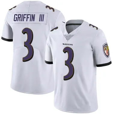 Robert Griffin III Men's Limited White Baltimore Ravens Vapor Untouchable Jersey