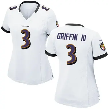Robert Griffin III Women's Game White Baltimore Ravens Jersey